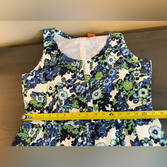 Tory Burch Amalia Linen Floral Fit & Flare Dress - Picture 6 of 8